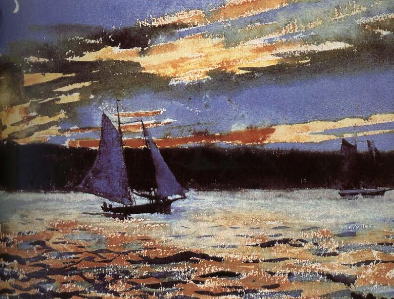 Winslow Homer Gera sunset scene oil painting picture
